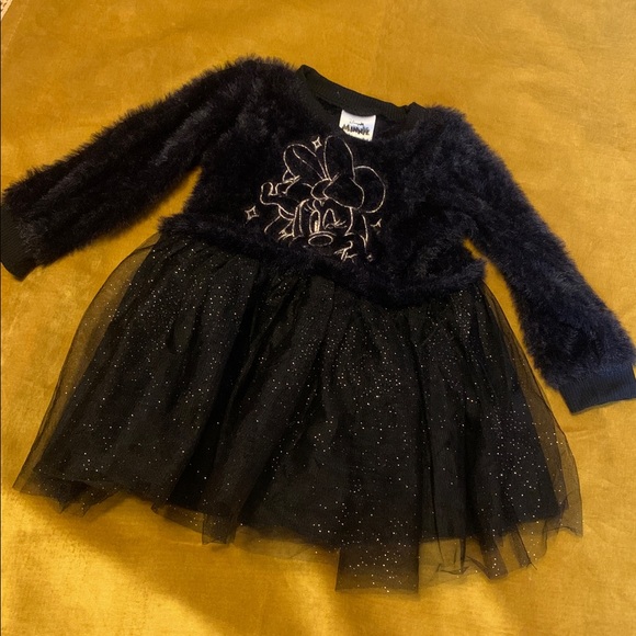 Disney Black Fuzzy Dress - Picture 1 of 5